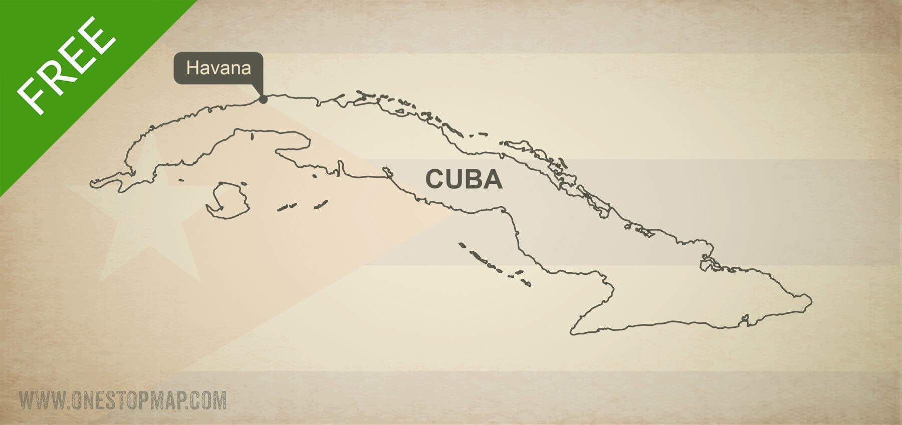 🇨🇺 Free Vector Map Of Cuba Outline | One Stop Map with regard to Free Printable Map Of Cuba