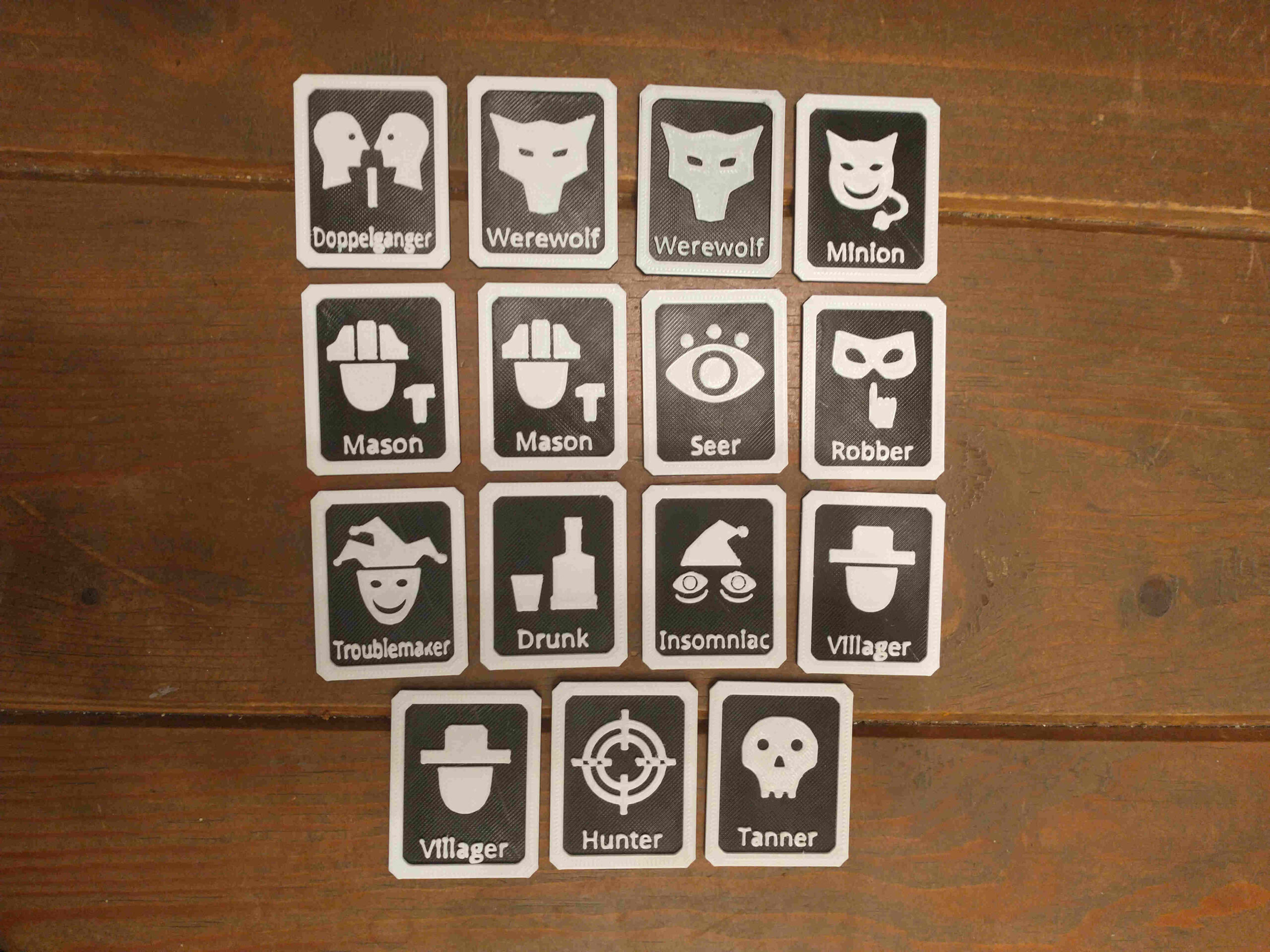 🐺 One Night Ultimate Werewolf Cards・Free 3D File For ・Cults in Free Printable Werewolf Game Cards