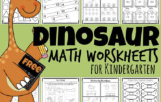 🦕 Free Kindergarten Dinosaur Math Worksheets with Free Dinosaur Math Printables