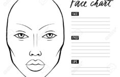 Face Chart Blank. Makeup Artist Vector Template. Royalty Free Svg throughout Free Printable Face Charts For Makeup Artists