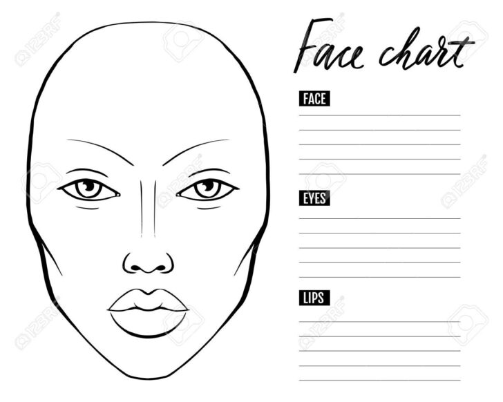 Free Printable Face Charts For Makeup Artists