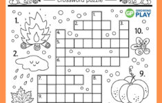 Fall Crossword Puzzle – Free Printable – Growing Play for Free Downloadable Printable Crossword Puzzles