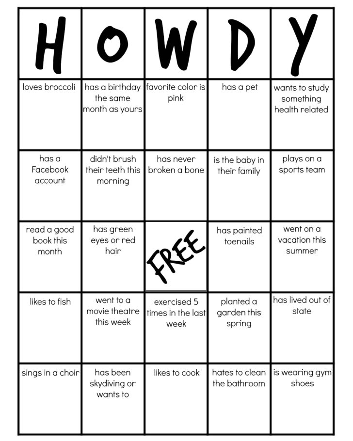 Get to Know You Bingo Free Printable