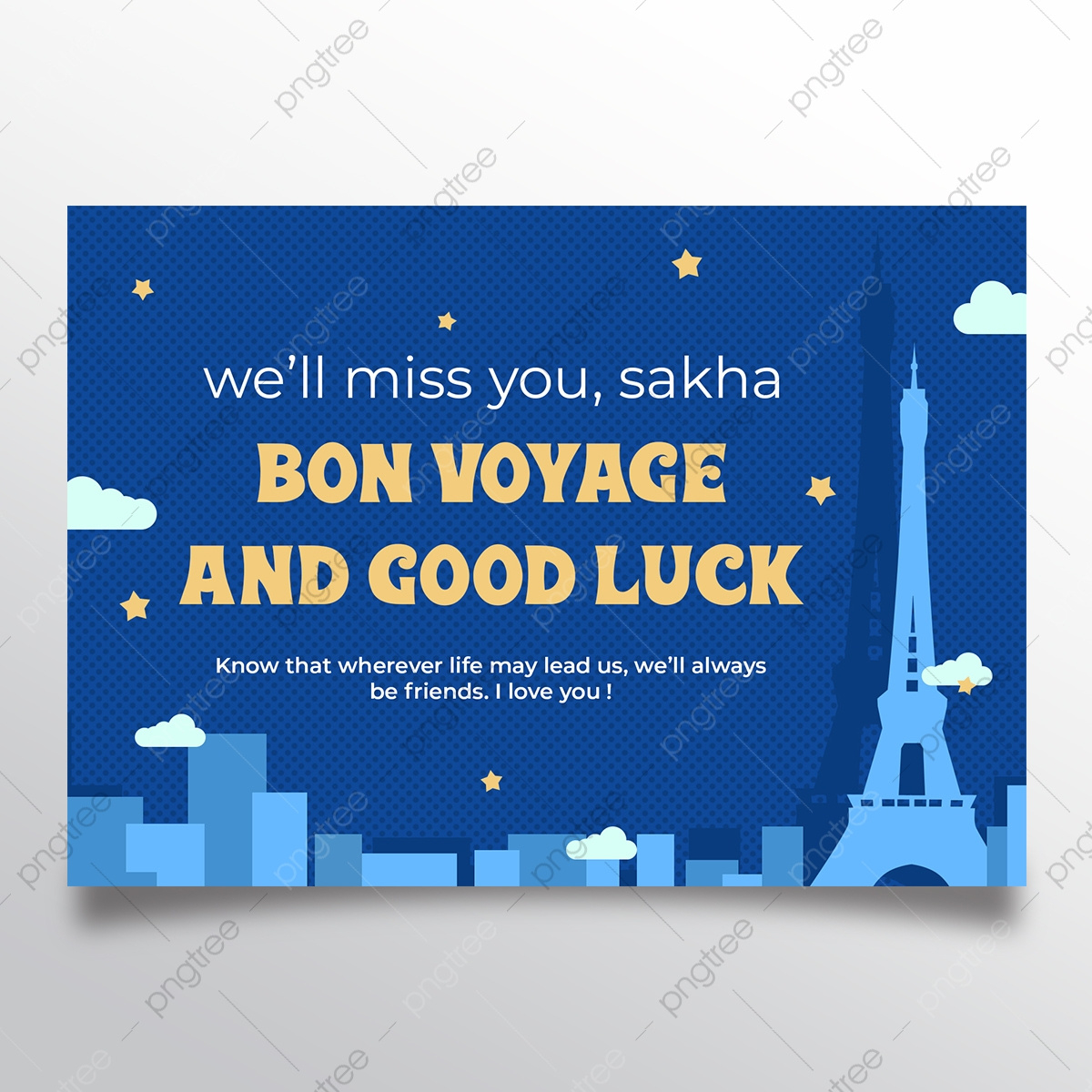 Farewell Card Template Blue Paris Bon Voyage Template Download On with regard to Free Bon Voyage Templates