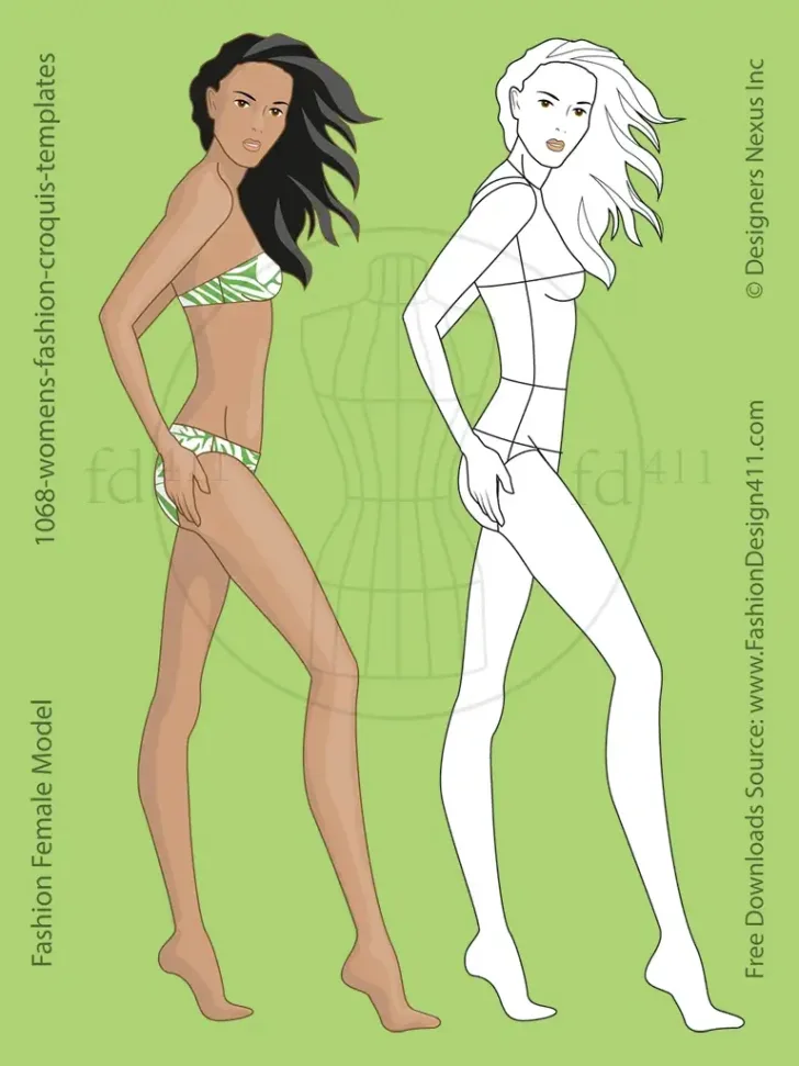 Free Fashion Design Croquis Templates