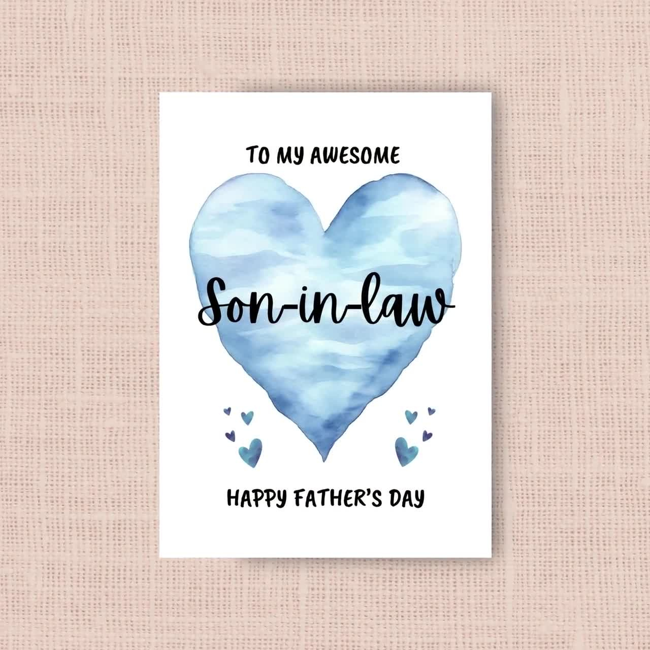 Father’s Day Card For Son-In-Law, Happy Fathers Day Greeting Card From Mother-In-Law, To My Awesome Son-In-Law Happy Father&amp;#039;S Day within Free Printable Fathers Day Cards For Son in Law