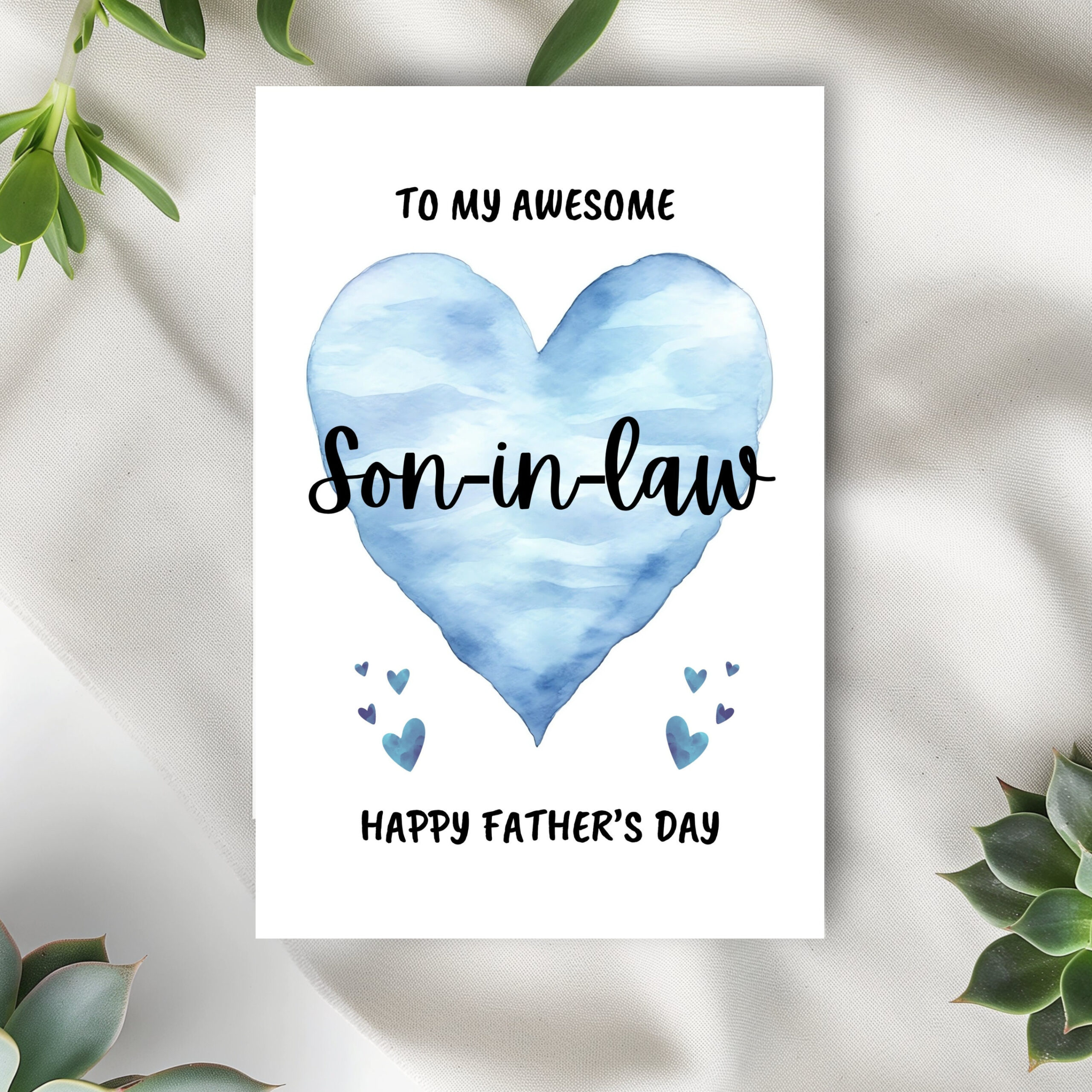 Father&amp;#039;S Day Card For Son-In-Law, Happy Fathers Day Greeting Card pertaining to Free Printable Fathers Day Cards For Son in Law
