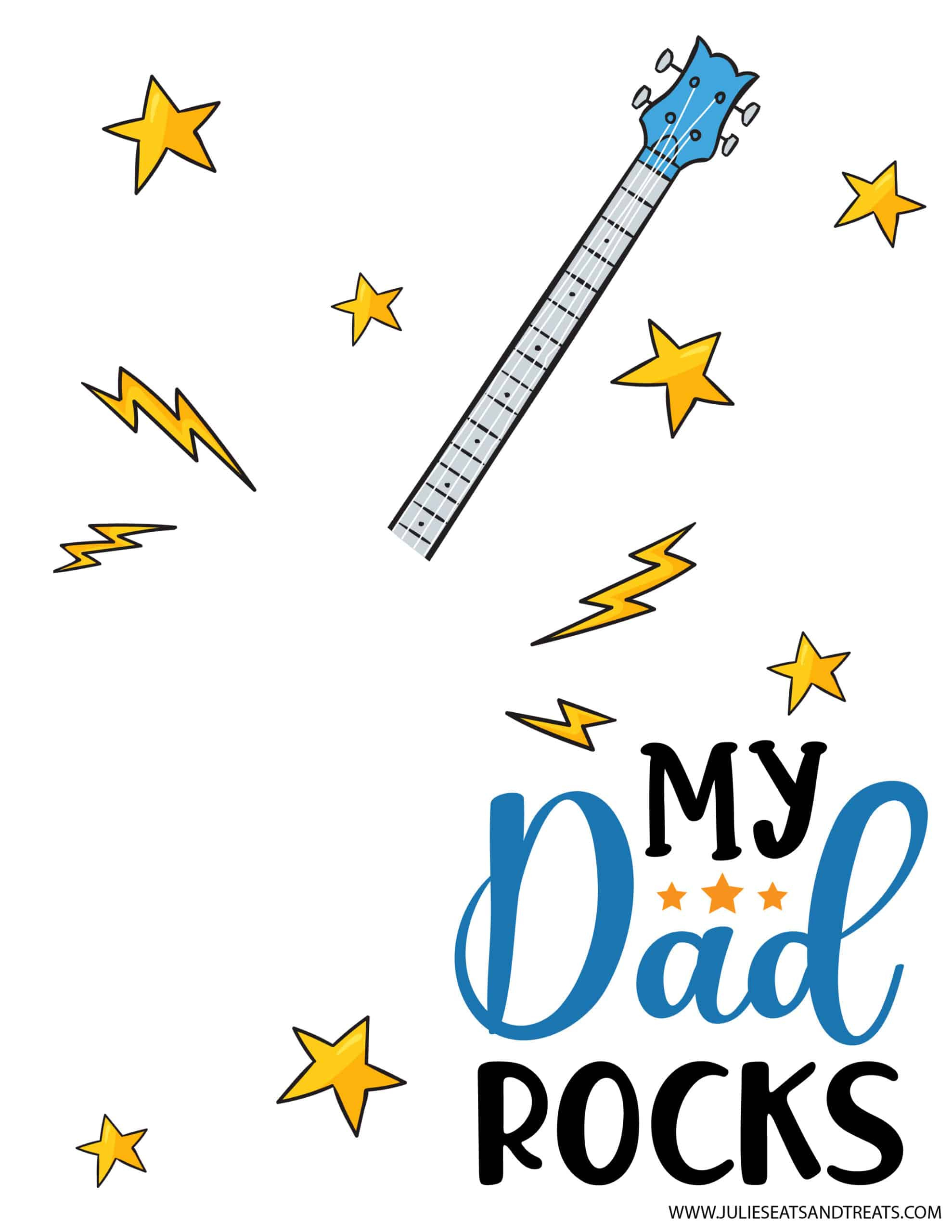 Father&amp;#039;S Day Handprint Art Printables - Kids Activity Zone with regard to My Dad Rocks Free Printable