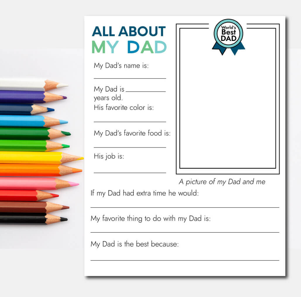Father&amp;#039;S Day Printable Fill In Sheet From Thirty Handmade Days within Fathers Day Fill in the Blank Printable Free