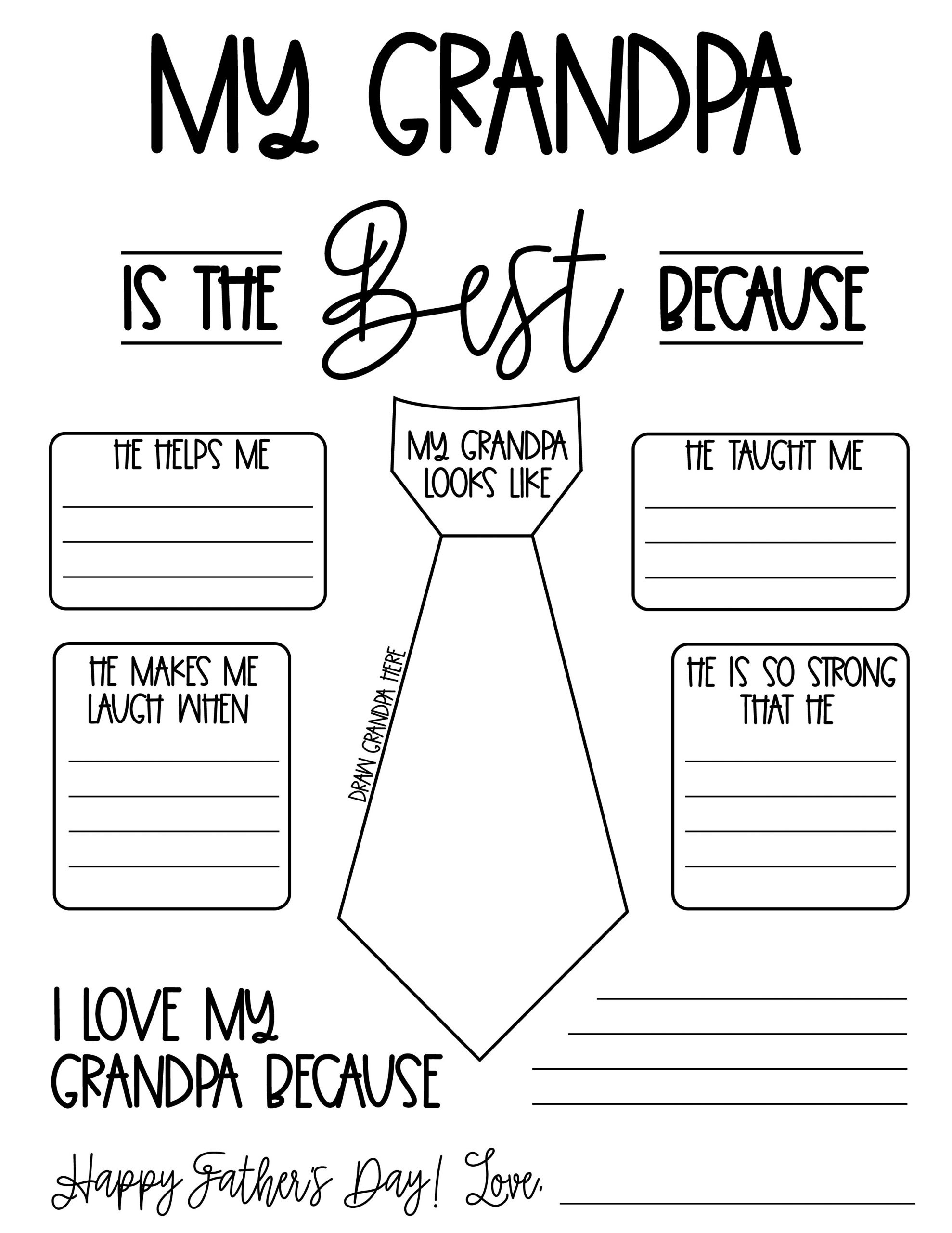 Father&amp;#039;S Day Printable (For Grandpa, Papa And Granddad, Too!) throughout Free Fathers Day Printable Cards For Grandpa