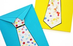 Father'S Day Tie Card (With Free Printable Tie Template) – Messy inside Free Paper Tie Template Printable
