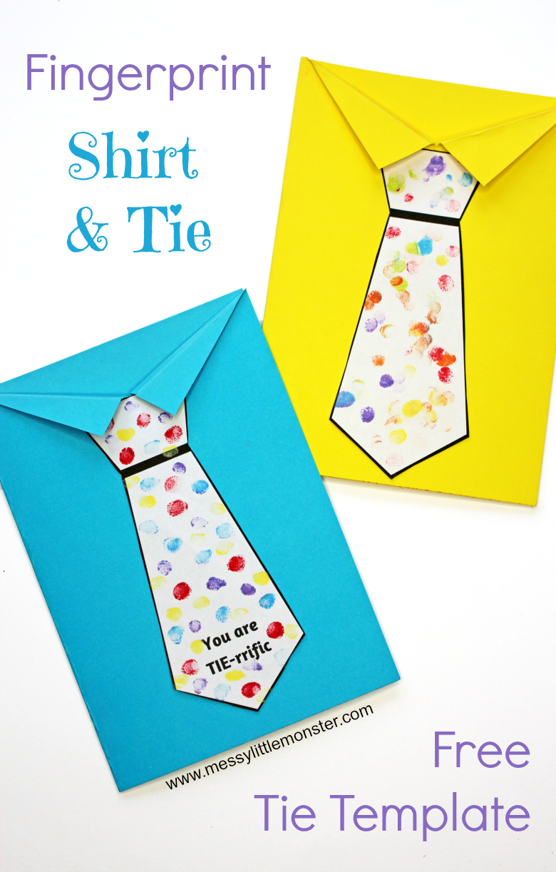 Father&amp;#039;S Day Tie Card (With Free Printable Tie Template) - Messy pertaining to Free Printable Fathers Day Ties