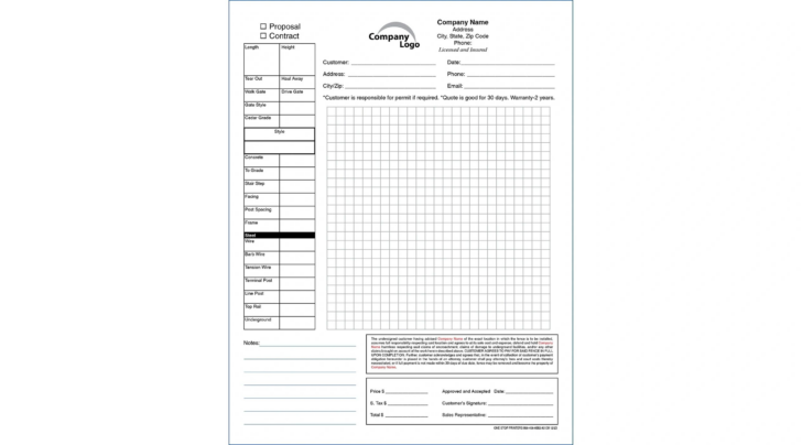 Free Fence Proposal Template