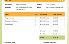 Fence Repair Estimate Template - Venngage intended for Free Fence Proposal Template