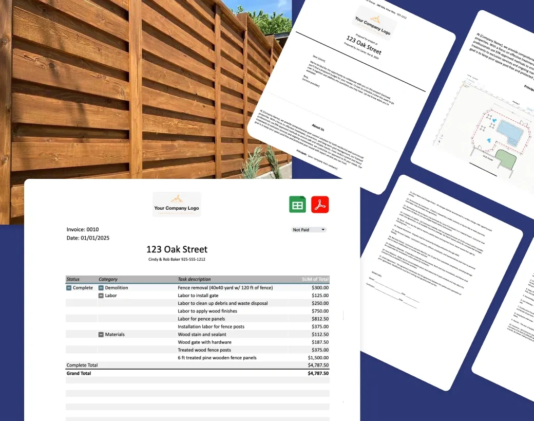 Fencing Proposal Template Free Download with Free Fence Proposal Template