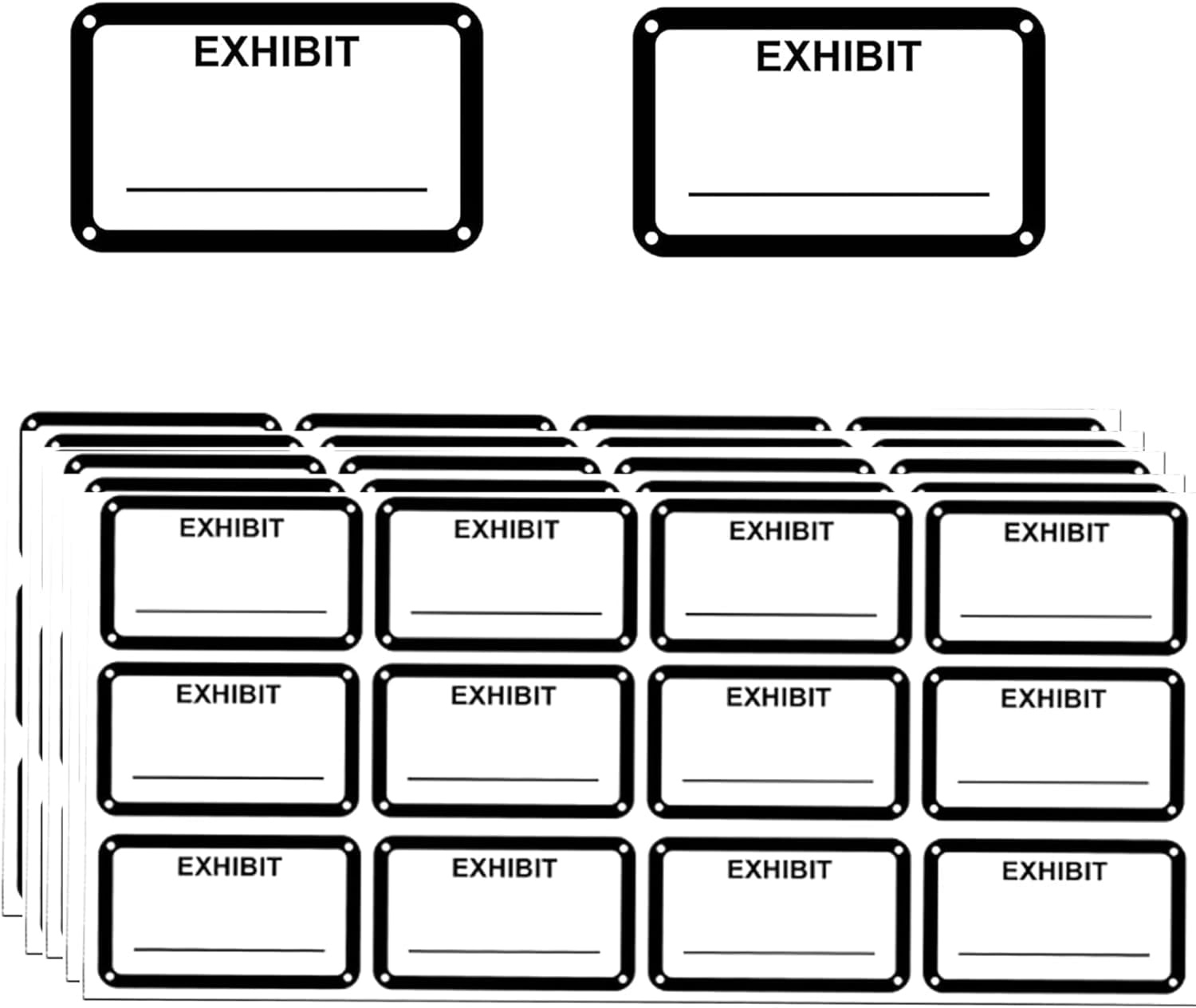 Fengheminga White Exhibit Labels, 1.65 X 1 Inch, 300 Pcs, Office for Free Exhibit Label Template
