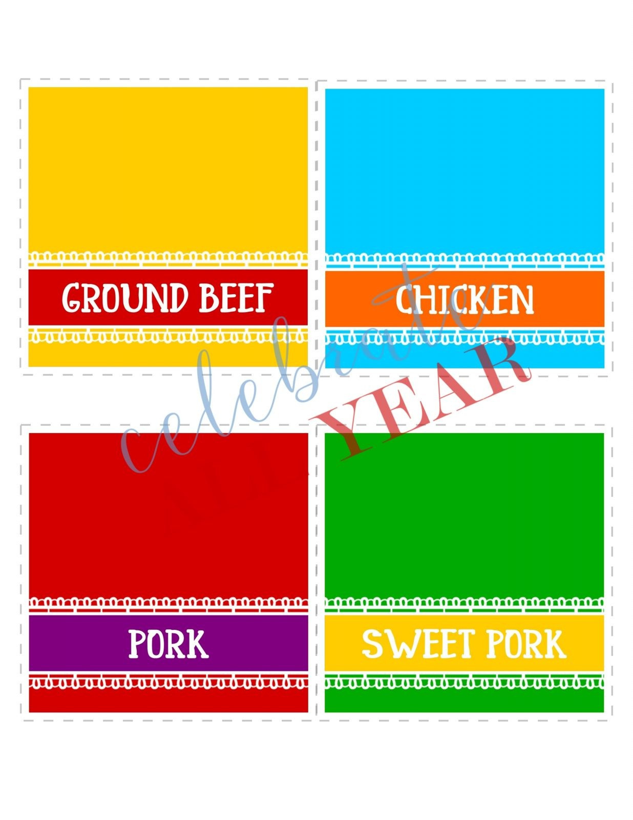 Fiesta Printables Set – Celebrate All Year with Free Printable Taco Bar Labels