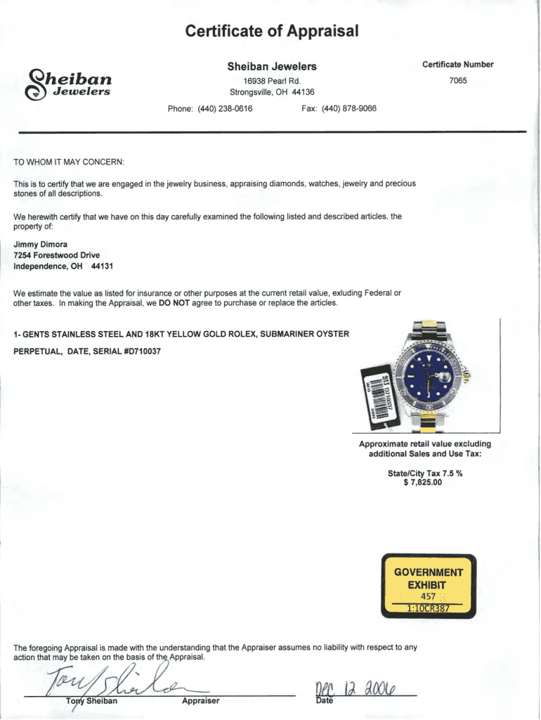 Fillable Online Jewelry Appraisal Template Fax Email Print - Pdffiller inside Free Printable Jewelry Appraisal Form