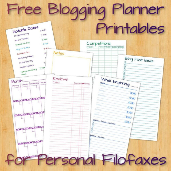 Filofax Personal Size Free Printables