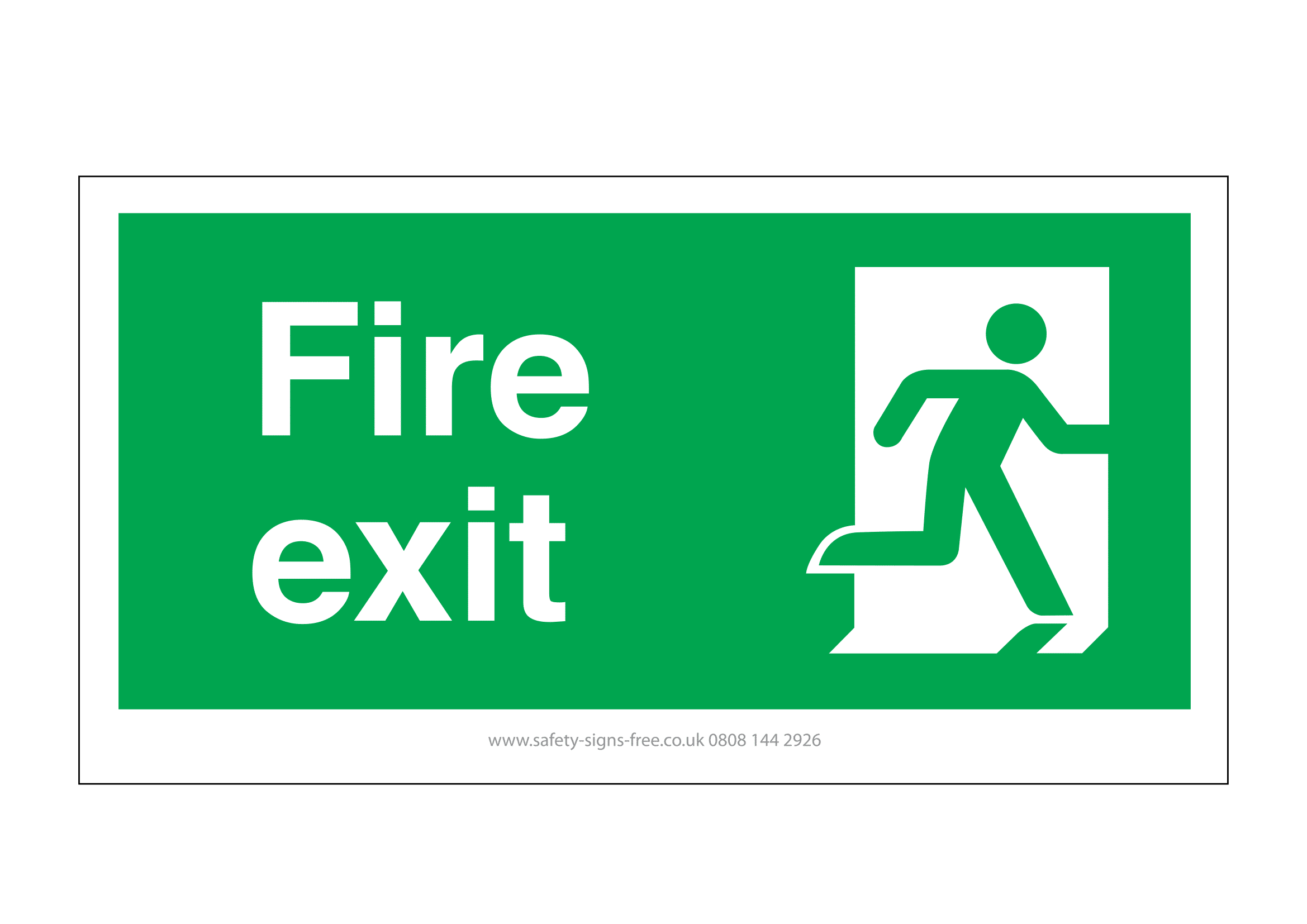 Fire Exit Signs | Poster Template regarding Exit Sign Printable Free
