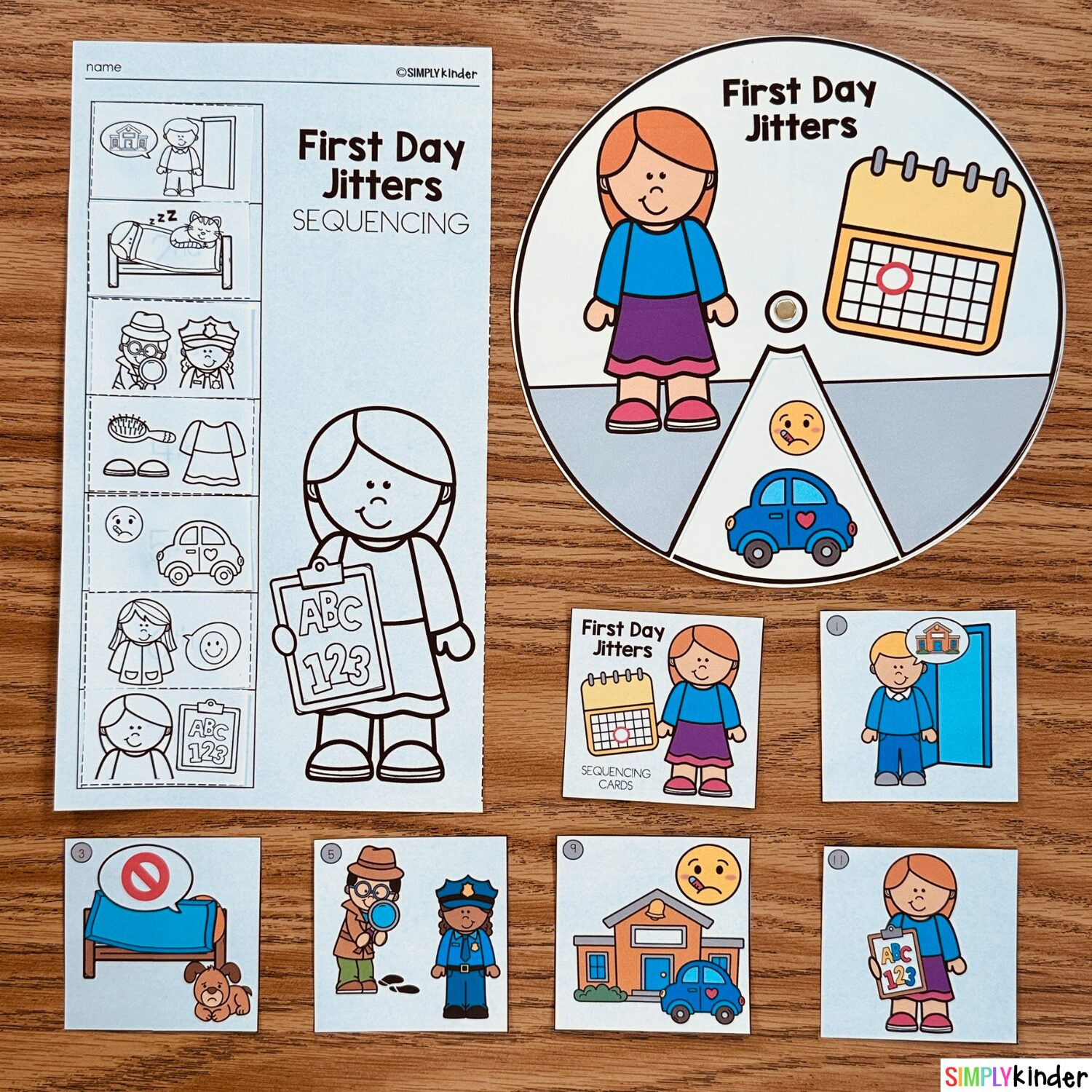 First Day Jitters Book Companion For Kindergarten - Simply Kinder throughout First Day Jitters Free Printable Activities