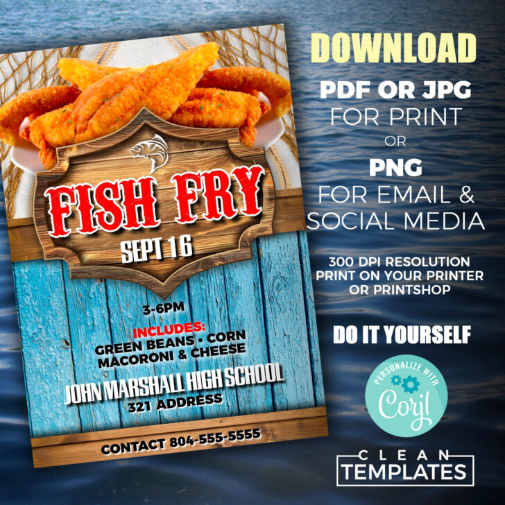 Fish Fry Flyer Template Free