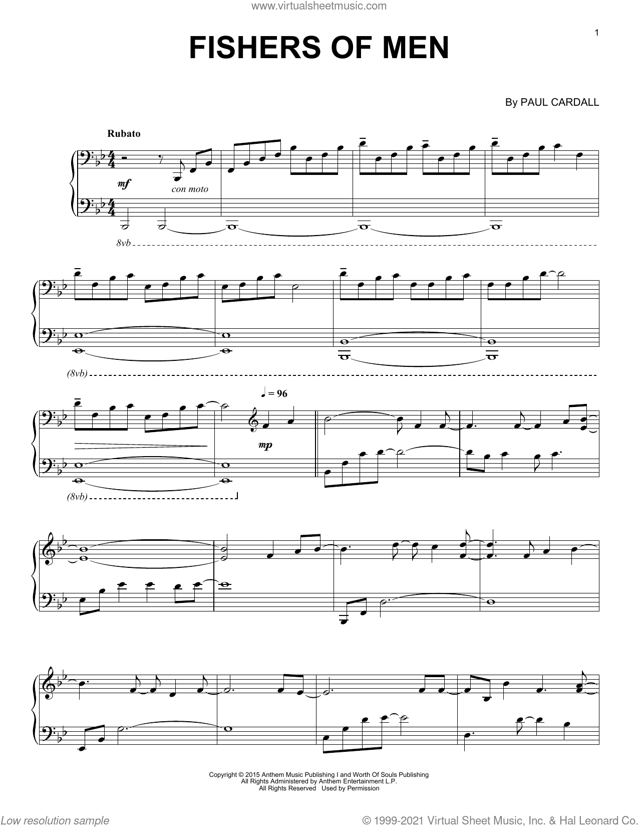 Fishers Of Men Sheet Music For Piano Solo (Pdf-Interactive) with regard to Free Printable Fishers of Men Piano Sheet Music