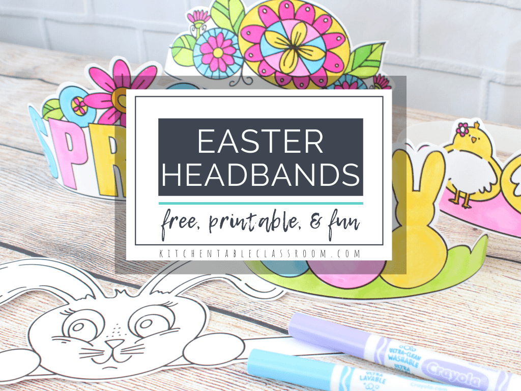 Five Printable Easter Headbands- Bunny Ears And More - The Kitchen intended for Free Printable Easter Headbands For Toddlers
