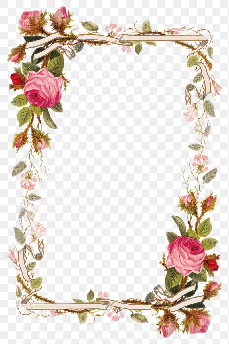 Floral Border Designs | Free Vector Graphics, Clip Art, Psd &amp;amp; Png inside Free Printable Rose Borders