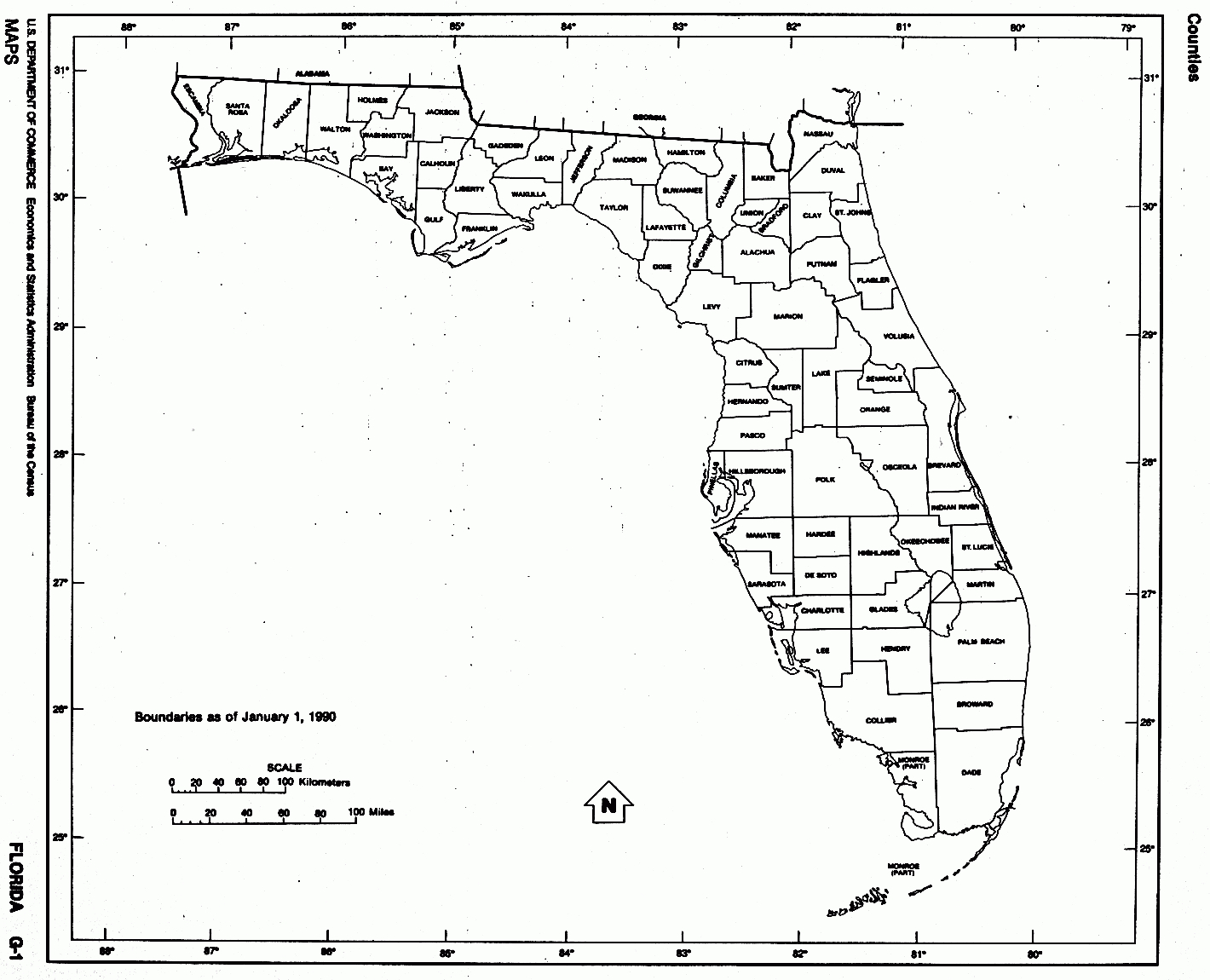 Florida Free Map within Free Printable Map Of Florida