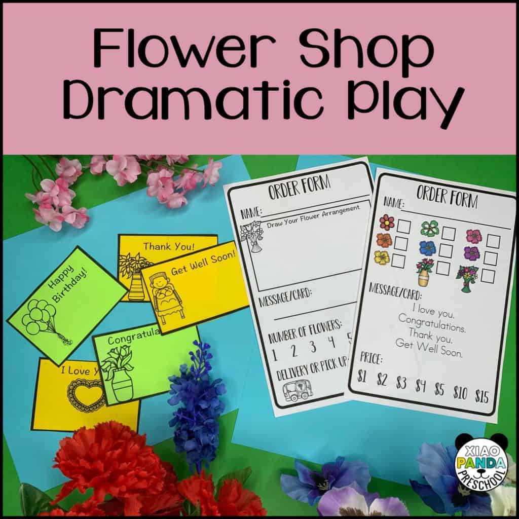 Flower Shop Dramatic Play – Xiao Panda Preschool within Free Preschool Flower Shop Printables