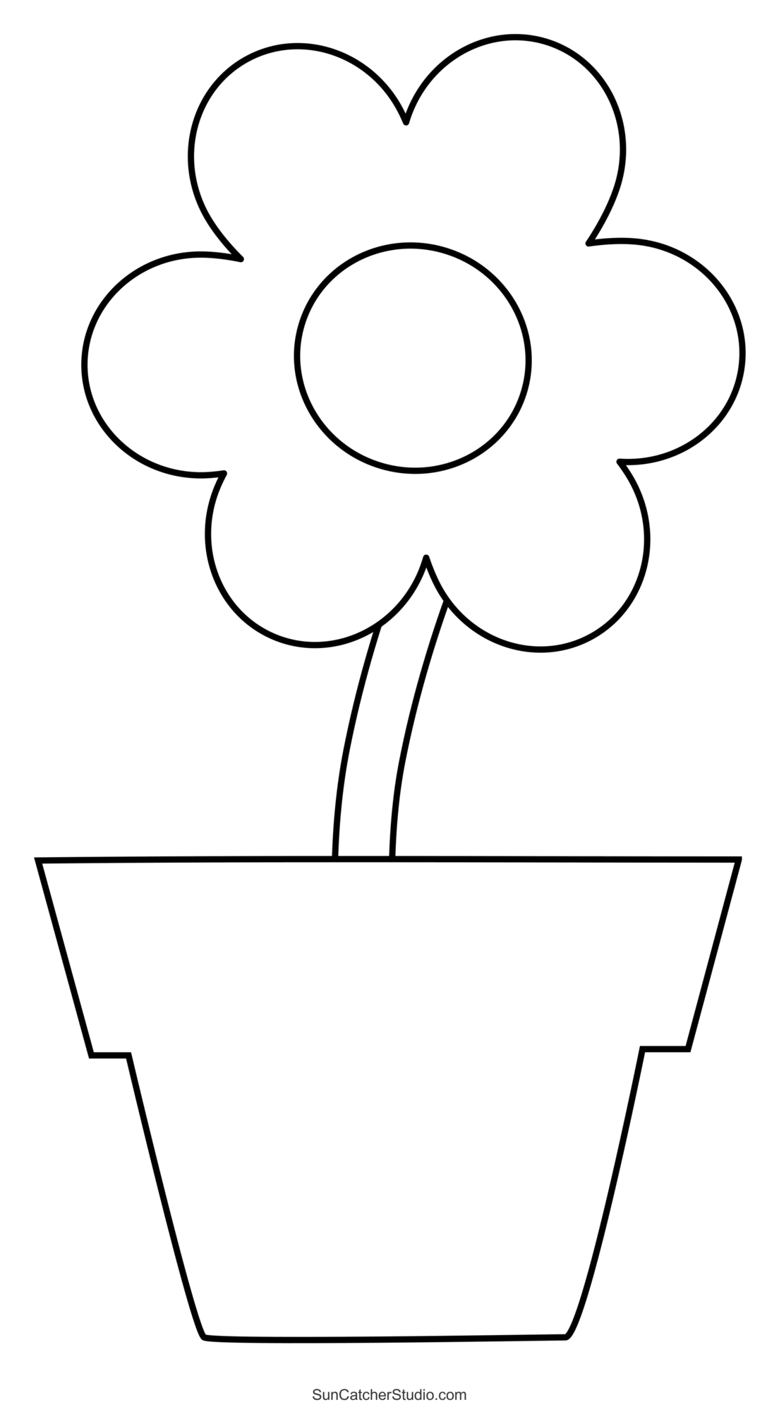 Flower Templates, Patterns, Svg Files (Printable Stencils) – Free regarding Free Flower Stem Template
