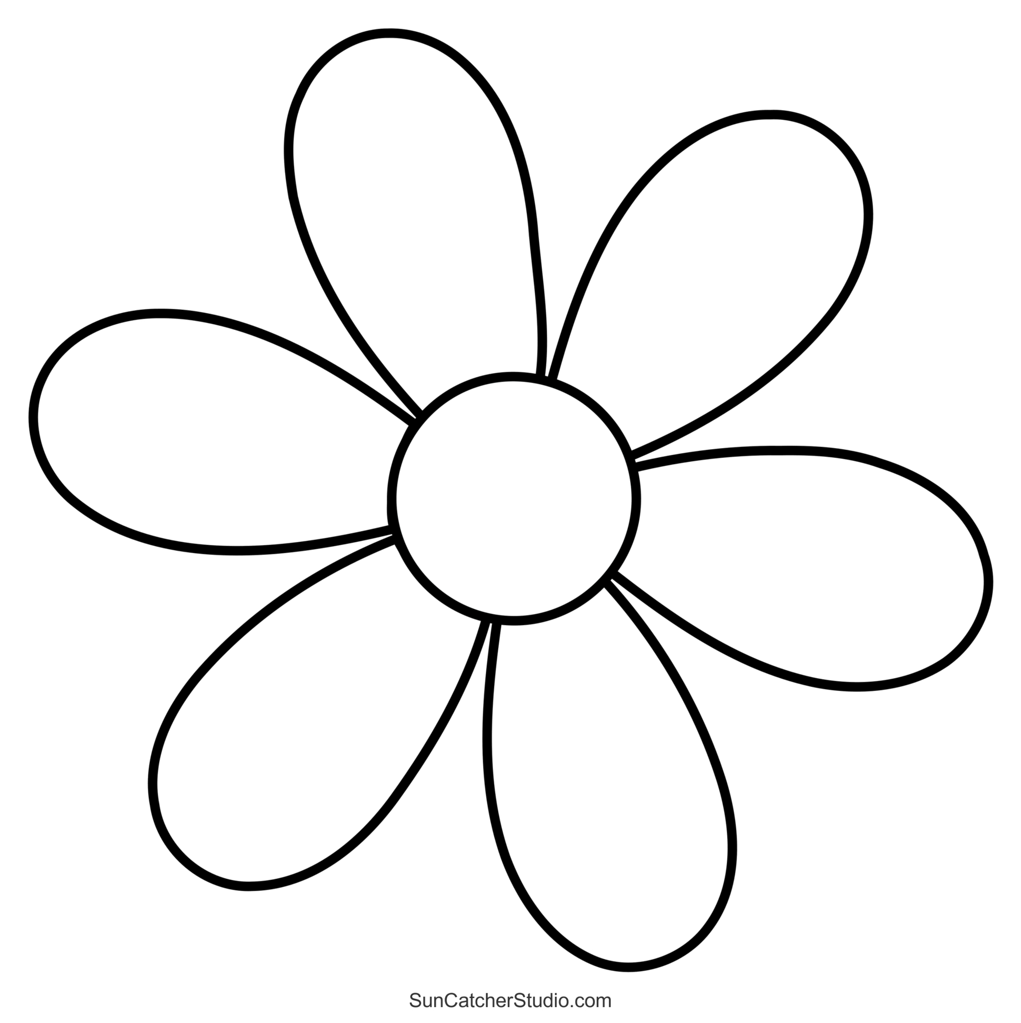 Flower Templates, Patterns, Svg Files (Printable Stencils) – Free within Free Flower Drawing Templates