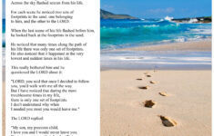 Footprints In The Sand Poem Printable intended for Footprints in the Sand Free Printable