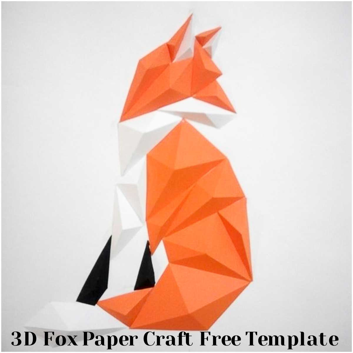 Fox 3D Papercraft Template | Free Download regarding Fox Papercraft Template Free