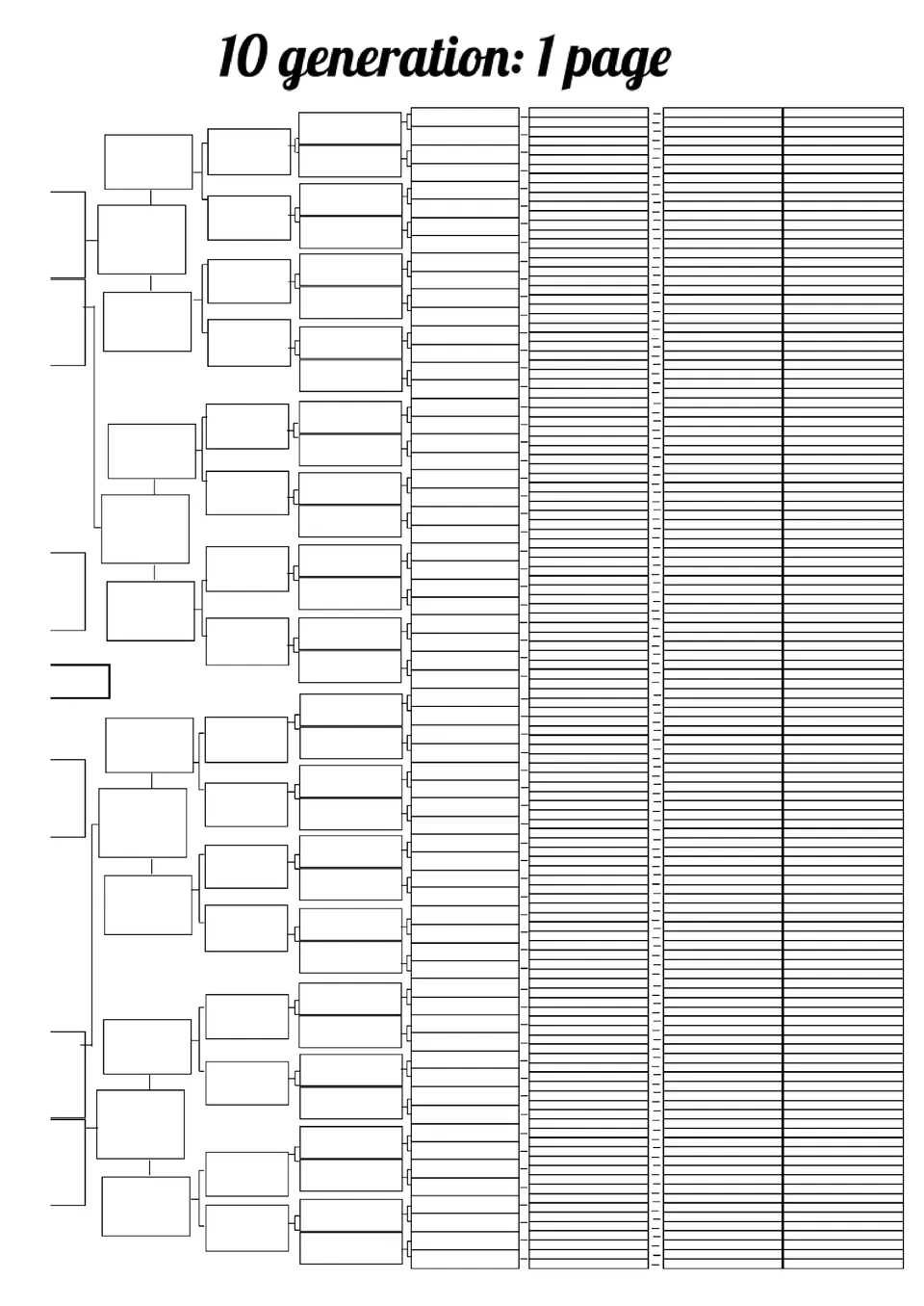 Free 10 Generation Family Tree Template For Google Docs with regard to 10 Generation Family Tree Template Free