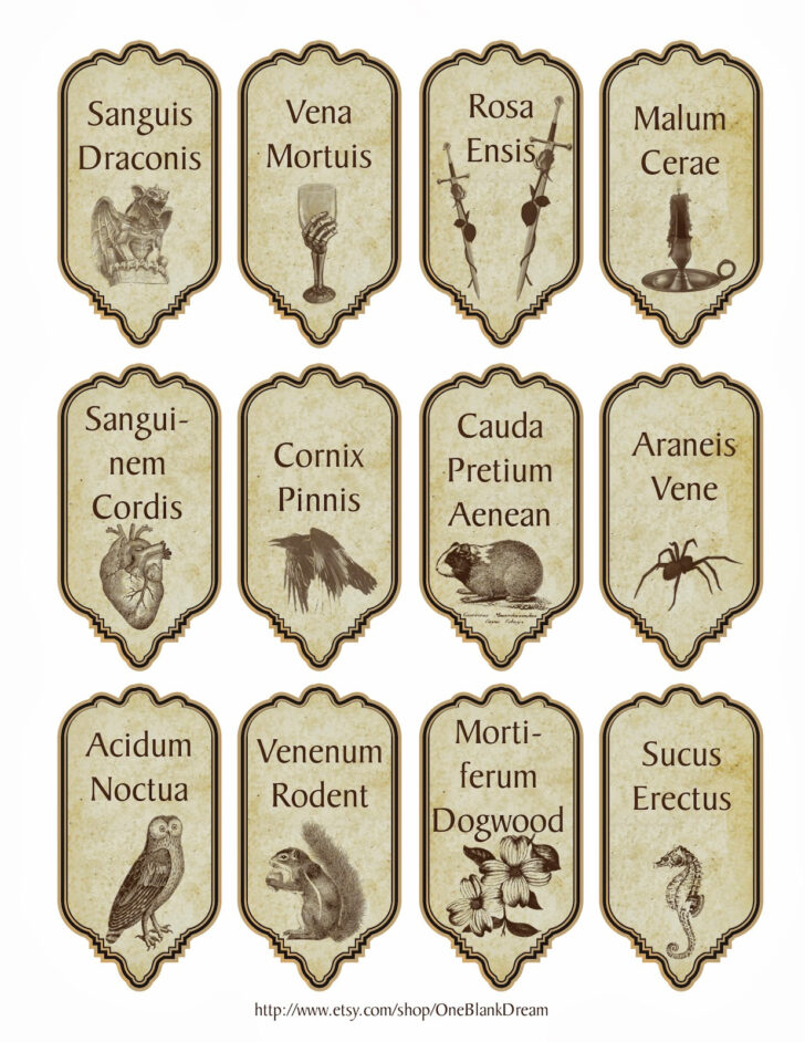 Free Printable Apothecary Labels