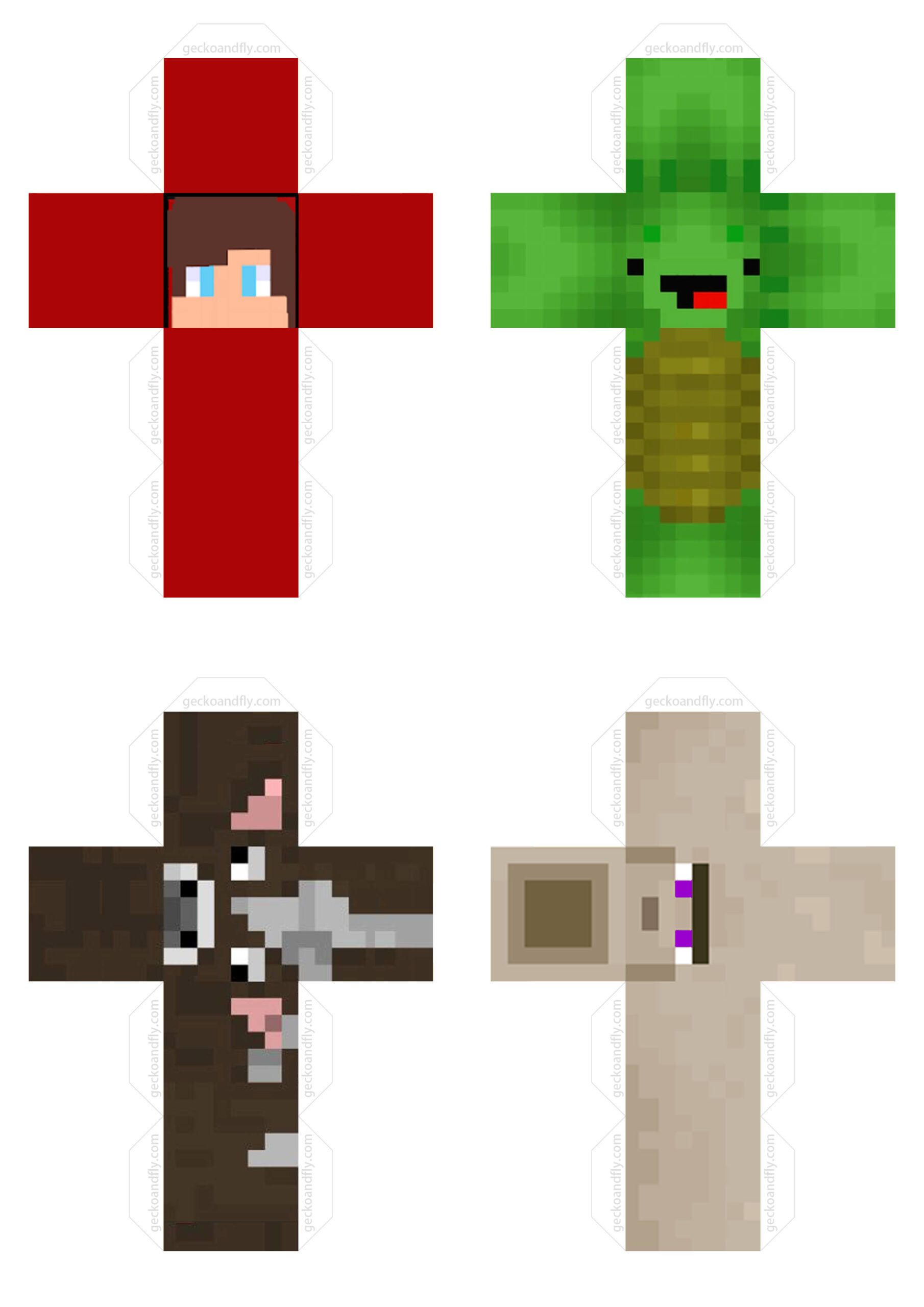 Free 24 Printable Diy Minecraft Cube Papercraft Templates inside Free Printable Minecraft Paper