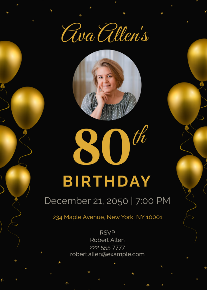 Free 80th Birthday Printables