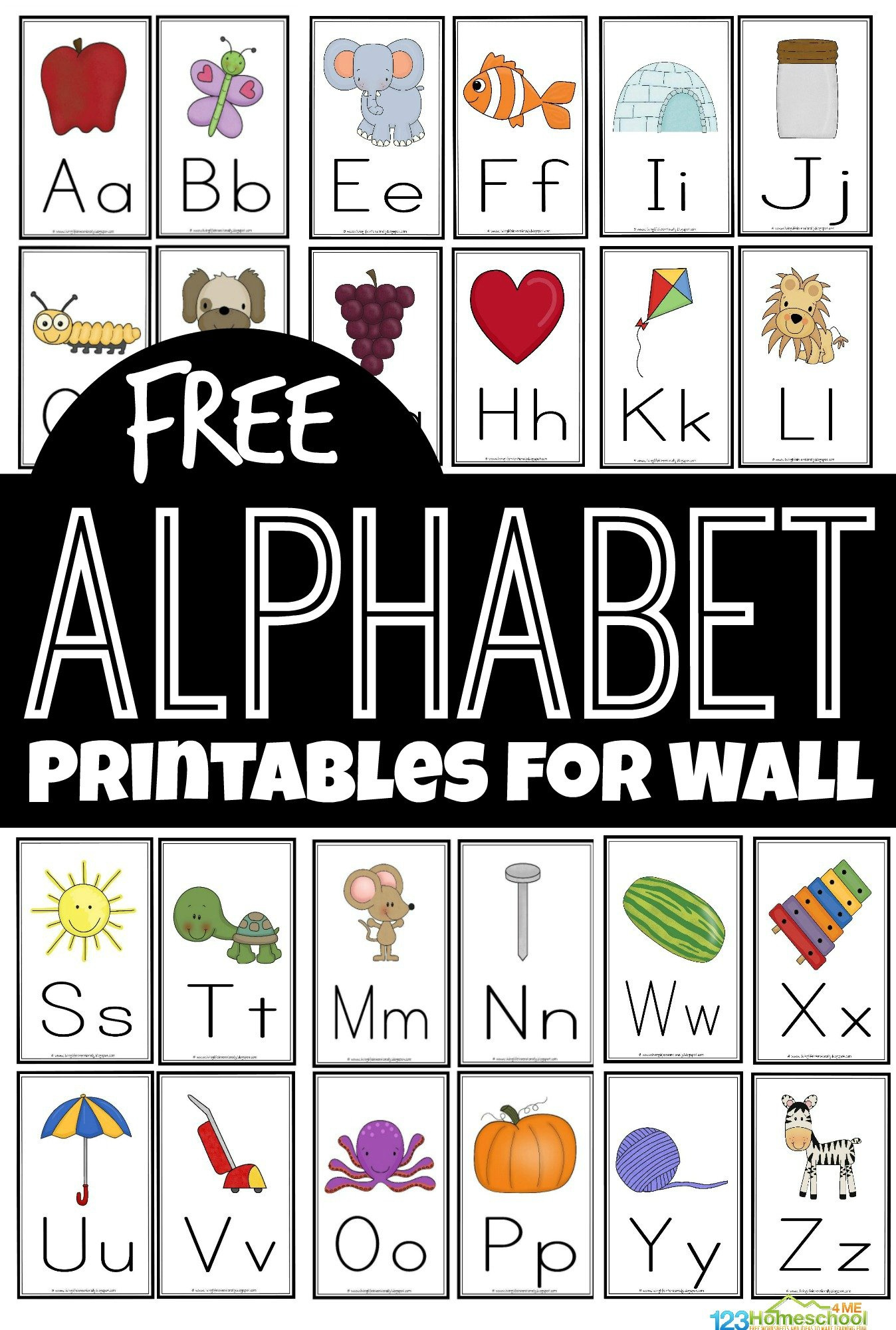 Free Alphabet Flashcards And Printables For Wall pertaining to Free Printable Word Wall Letters
