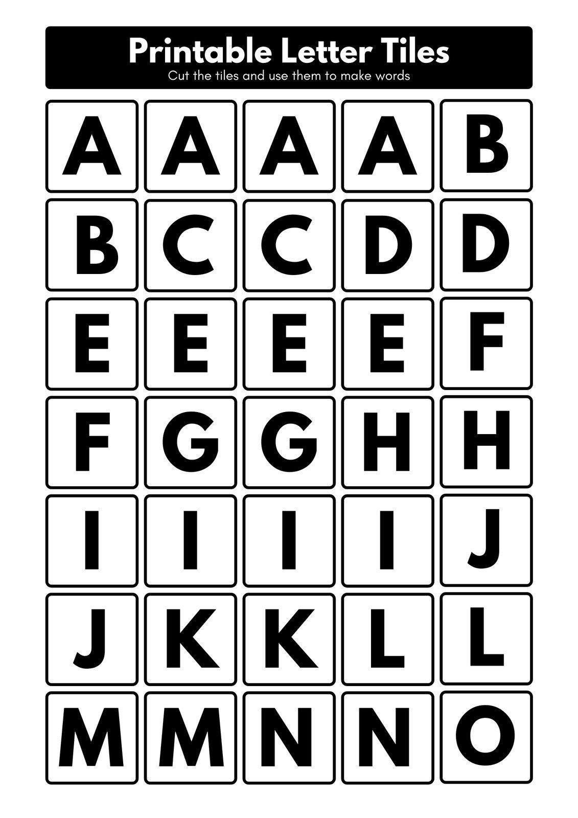 Free And Customizable Alphabet Templates | Canva intended for Alphabet Tiles Printable Free