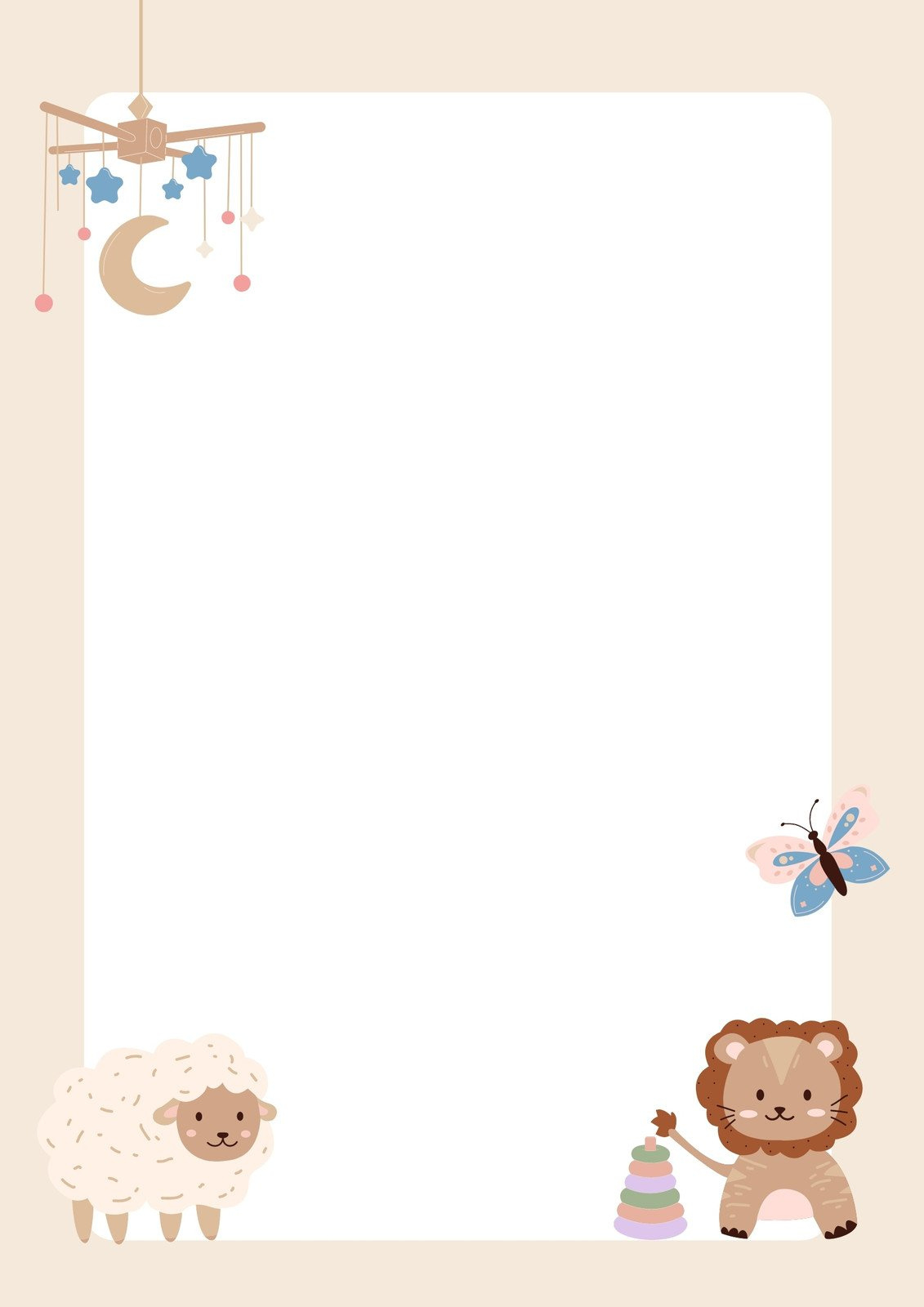 Free And Customizable Baby Templates regarding Free Printable Baby Shower Borders and Frames