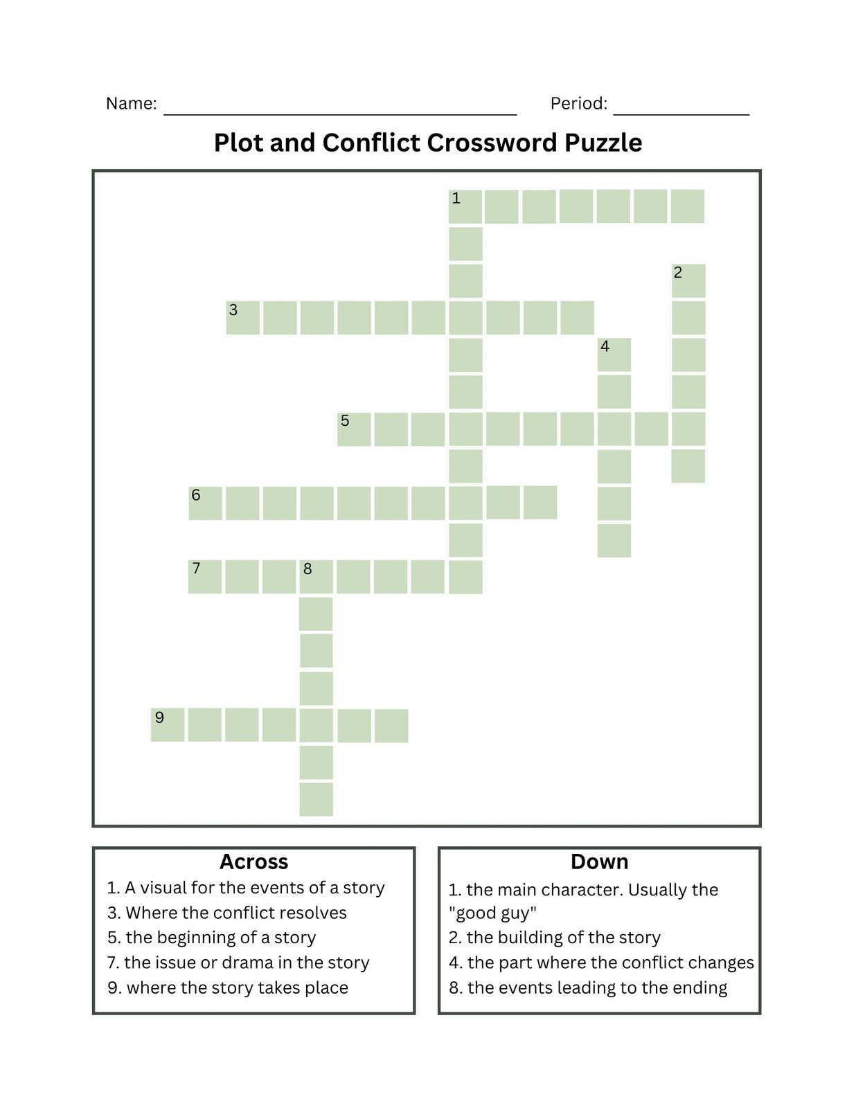 Free And Customizable Crossword Puzzle Templates | Canva inside Free Printable Crossword Maker For Teachers