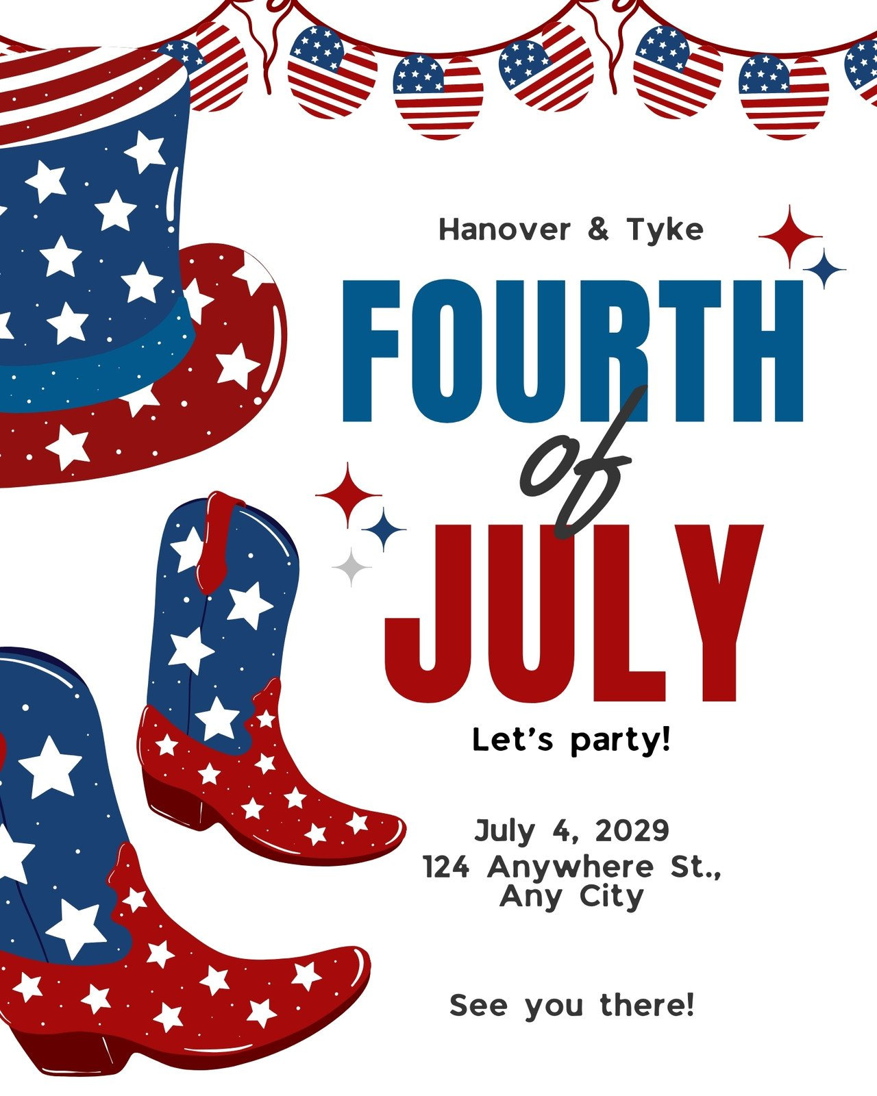 Free And Customizable Fourth Of July Templates regarding Free Printable July 4 Invitations