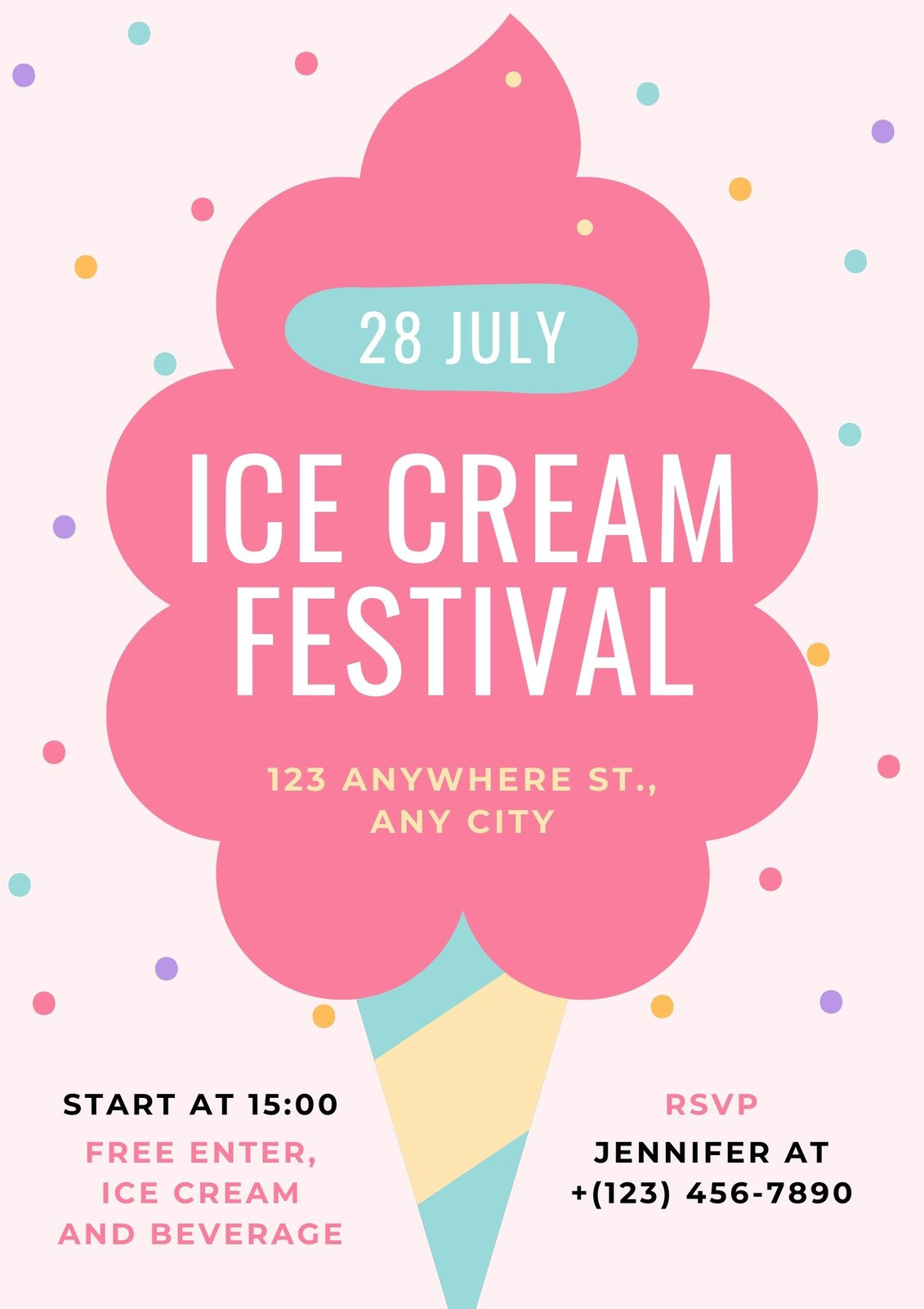 Free And Customizable Ice Cream Templates regarding Free Ice Cream Social Flyer Word Template