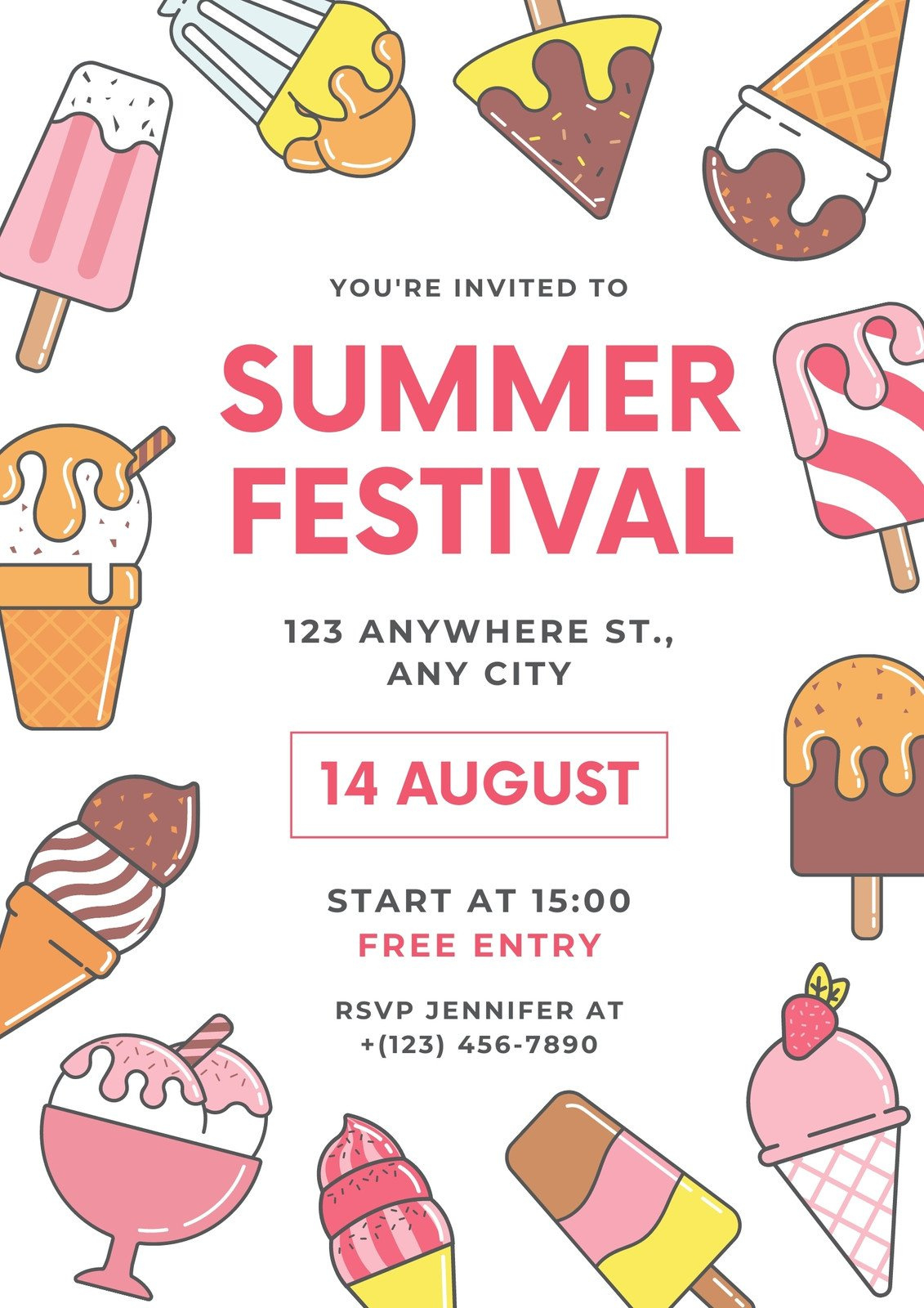 Free And Customizable Ice Cream Templates within Free Ice Cream Social Flyer Word Template