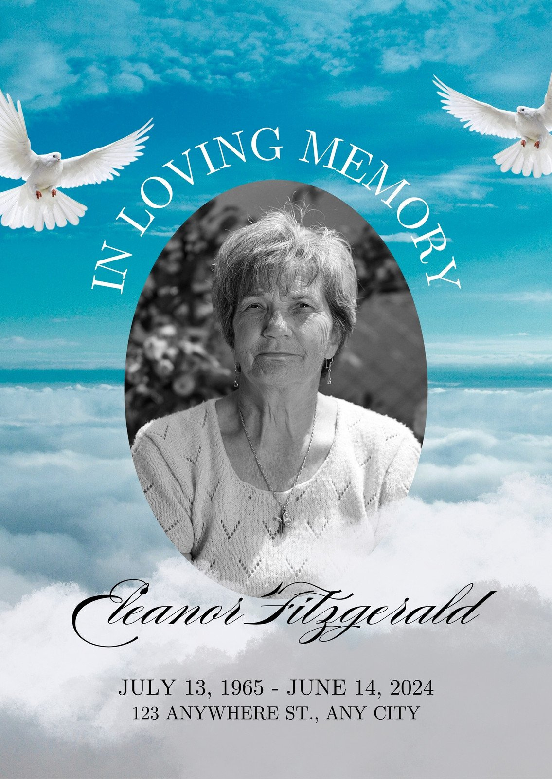 Free And Customizable In Loving Memory Templates | Canva with In Loving Memory Templates Free