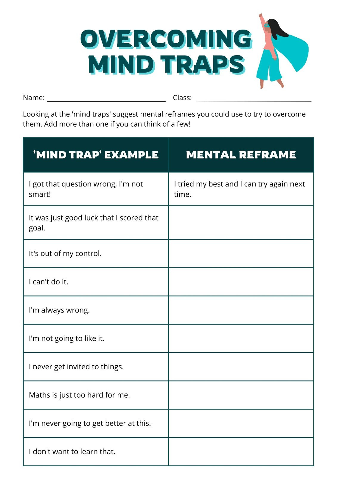 Free And Customizable Mental Health Templates within Free Mental Health Printables