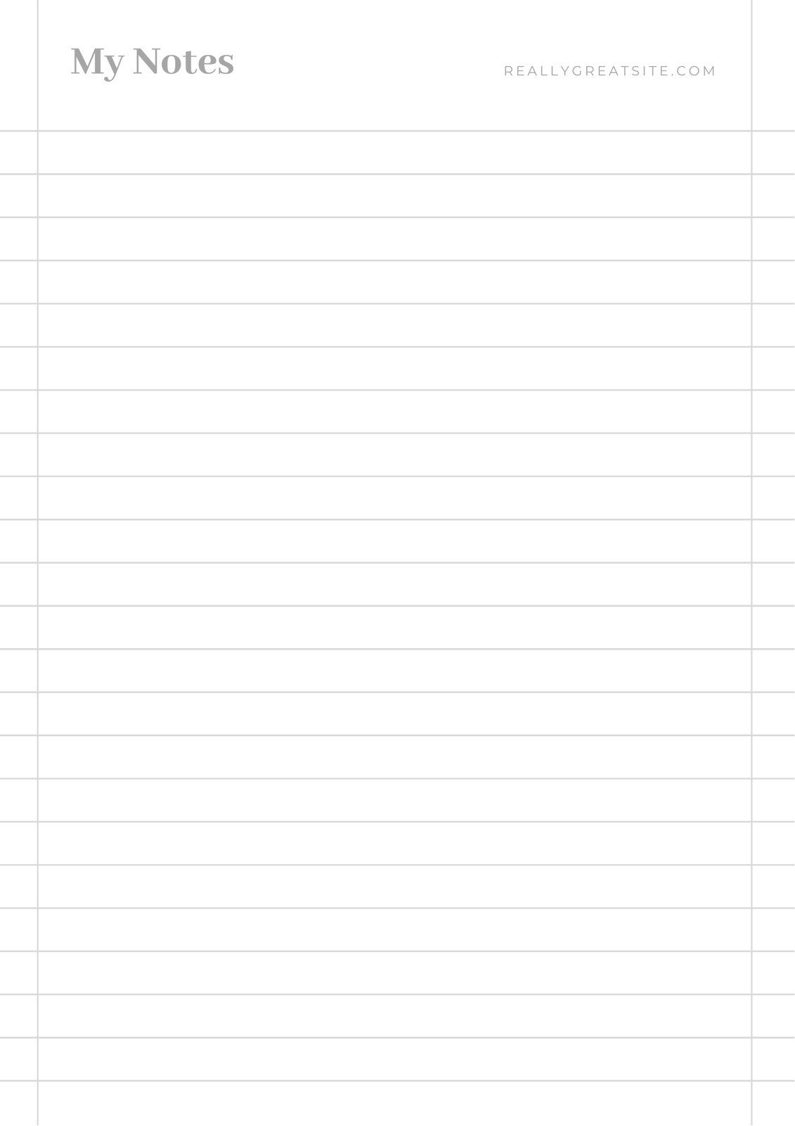 Free And Customizable Notes Templates inside Free Printable Note Taking Sheets
