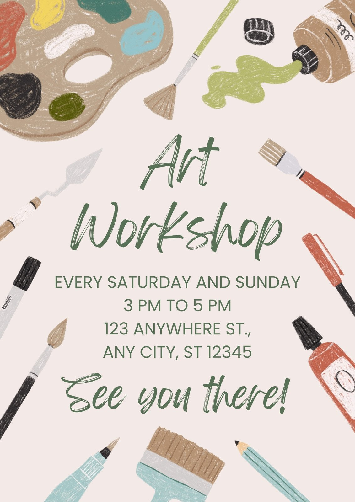 Free And Customizable Painting Templates inside Free Art Templates